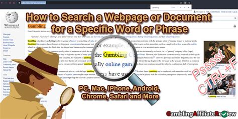 how to find words on a website that pertain to your research or interests